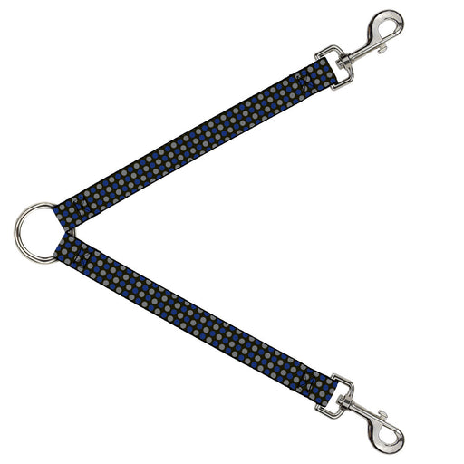 Dog Leash Splitter - Mini Polka Dots Black/Blue/Gray Dog Leash Splitters Buckle-Down   