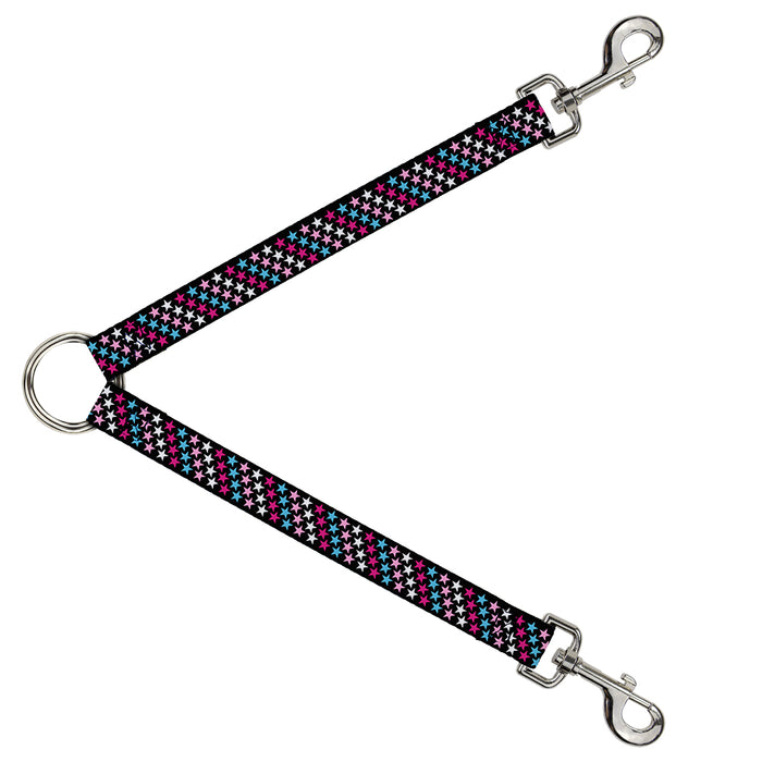 Dog Leash Splitter - Mini Stars Black/Pink/Blue/White Dog Leash Splitters Buckle-Down   