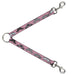 Dog Leash Splitter - Mustaches Pink/Sketch Dog Leash Splitters Buckle-Down   