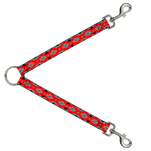 Dog Leash Splitter - Navajo Gray/Red/Gray/Black Dog Leash Splitters Buckle-Down   