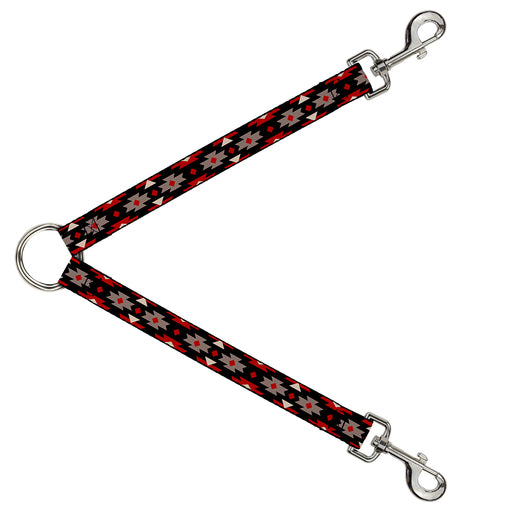 Dog Leash Splitter - Navajo Red/Black/Gray/Red Dog Leash Splitters Buckle-Down   