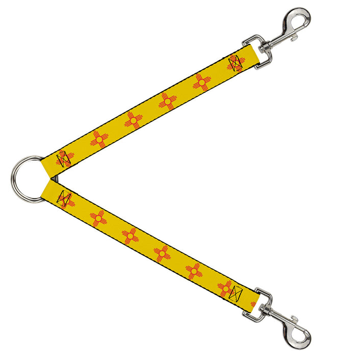 Dog Leash Splitter - New Mexico Flag Yellow Red Dog Leash Splitters Buckle-Down   