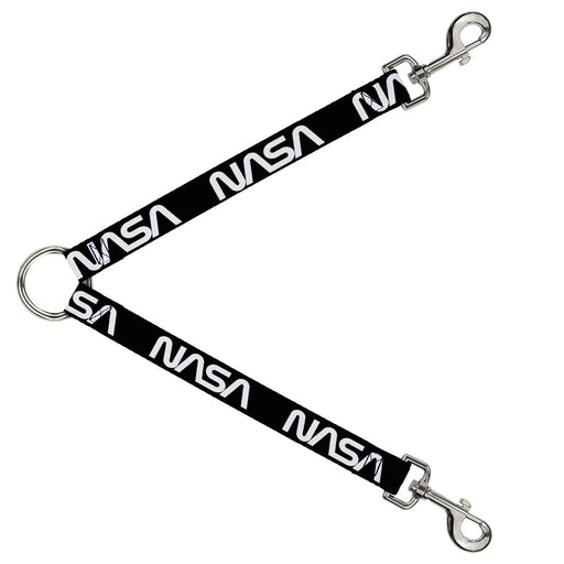 Dog Leash Splitter - NASA Text Black White Dog Leash Splitters Buckle-Down   