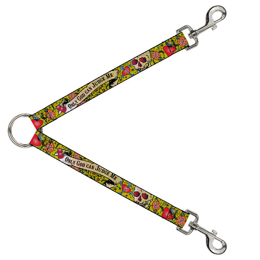 Dog Leash Splitter - Only God Can Judge Me Yellow Dog Leash Splitters Buckle-Down   
