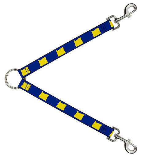 Dog Leash Splitter - Oregon State Silhouette Blue/Yellow Dog Leash Splitters Buckle-Down   
