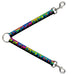 Dog Leash Splitter - Paint Drips Black/Multi Neon Dog Leash Splitters Buckle-Down   