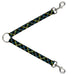 Dog Leash Splitter - Plaid Black/Yellow/Turquoise/Gray Dog Leash Splitters Buckle-Down   