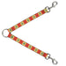 Dog Leash Splitter - Peace Blocks Red/Yellow/Blue Dog Leash Splitters Buckle-Down   