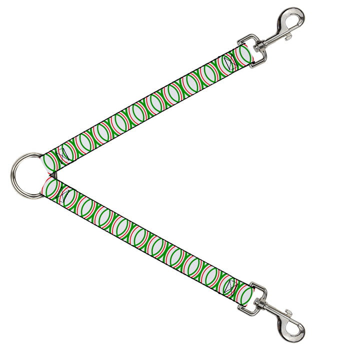 Dog Leash Splitter - Rings White/Green/Red Dog Leash Splitters Buckle-Down   