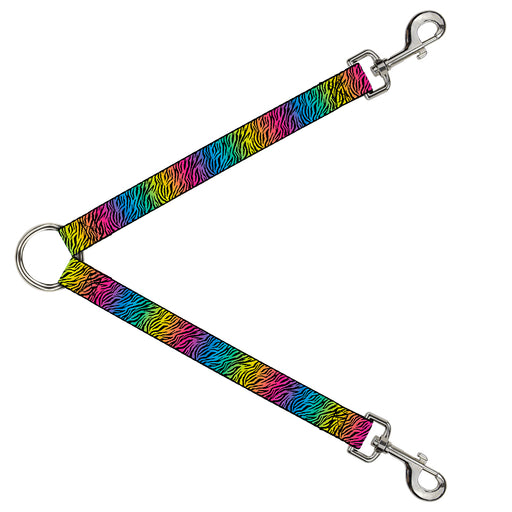Dog Leash Splitter - Zebra Rainbow Ombre Dog Leash Splitters Buckle-Down   