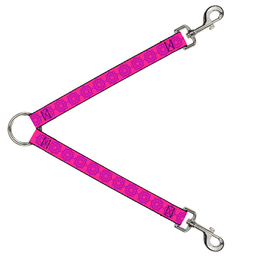 Dog Leash Splitter - Rotating Squares Pink/Purple Dog Leash Splitters Buckle-Down   