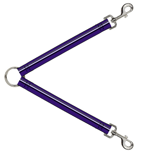 Dog Leash Splitter - Racing Stripes Purple/Gray/White/Black Dog Leash Splitters Buckle-Down   