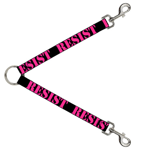 Dog Leash Splitter - RESIST Stencil Black/Pink Dog Leash Splitters Buckle-Down   