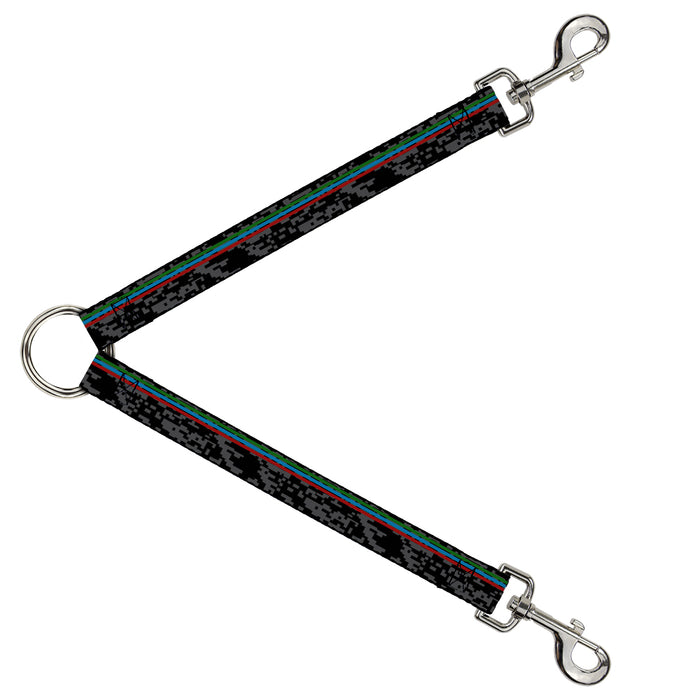 Dog Leash Splitter - Racing Stripes Digital Camo Black Gray Green Blue Red Dog Leash Splitters Buckle-Down   