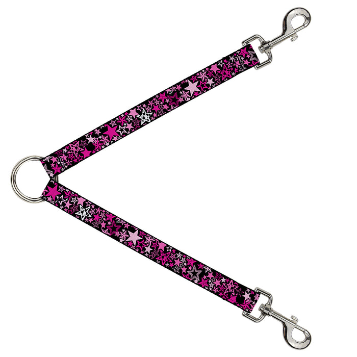 Dog Leash Splitter - Stargazer Black/Pink Dog Leash Splitters Buckle-Down   