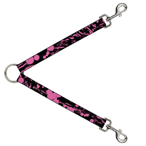 Dog Leash Splitter - Splatter Black/Pink Dog Leash Splitters Buckle-Down   