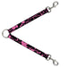 Dog Leash Splitter - Splatter Black/Pink Dog Leash Splitters Buckle-Down   