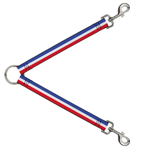 Dog Leash Splitter - Stripes Blue/White/Red Dog Leash Splitters Buckle-Down   