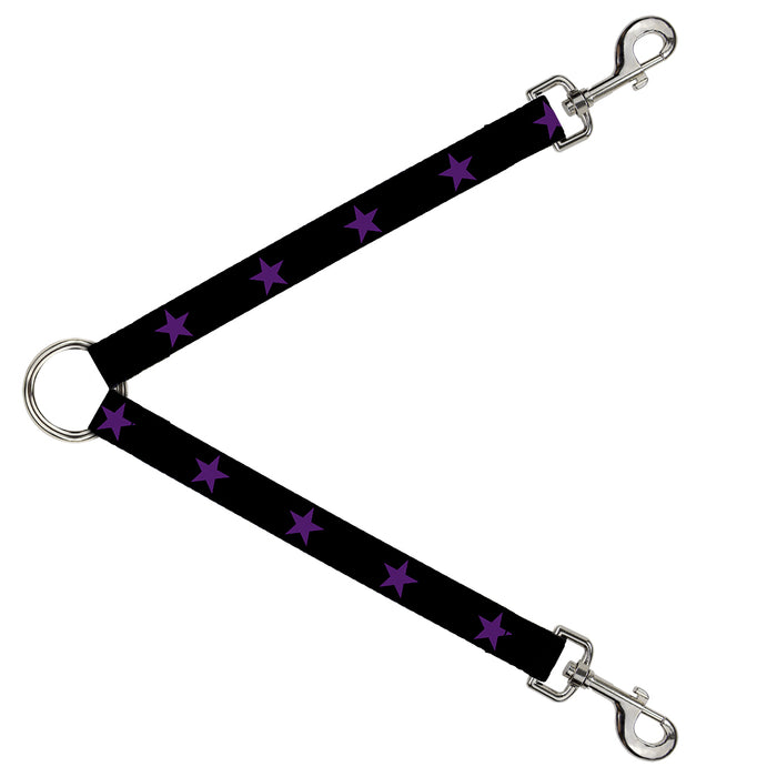 Dog Leash Splitter - Star Black/Purple Dog Leash Splitters Buckle-Down   