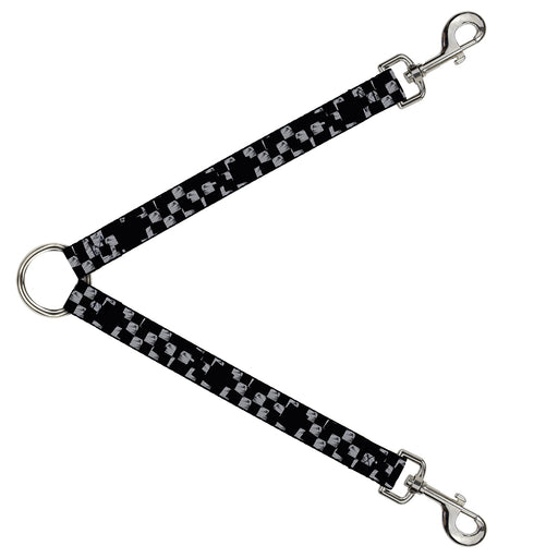 Dog Leash Splitter - Scribble Checker Black/White Dog Leash Splitters Buckle-Down   
