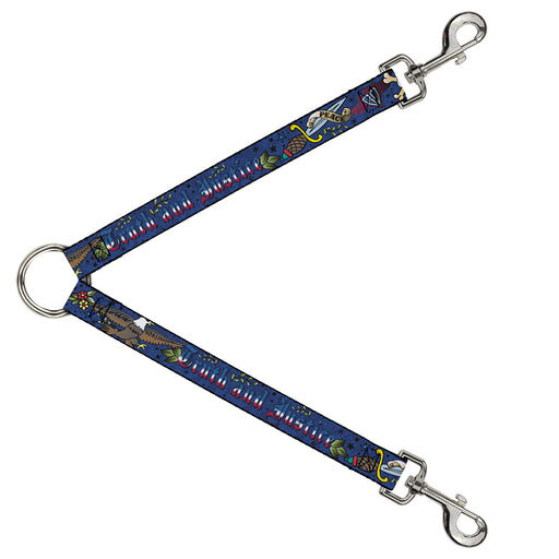 Dog Leash Splitter - Truth and Justice Blue Dog Leash Splitters Buckle-Down   