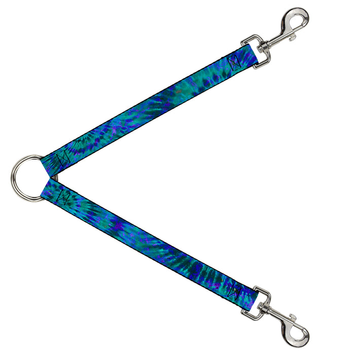 Dog Leash Splitter - Tie Dye Green/Blue/Purple Dog Leash Splitters Buckle-Down   