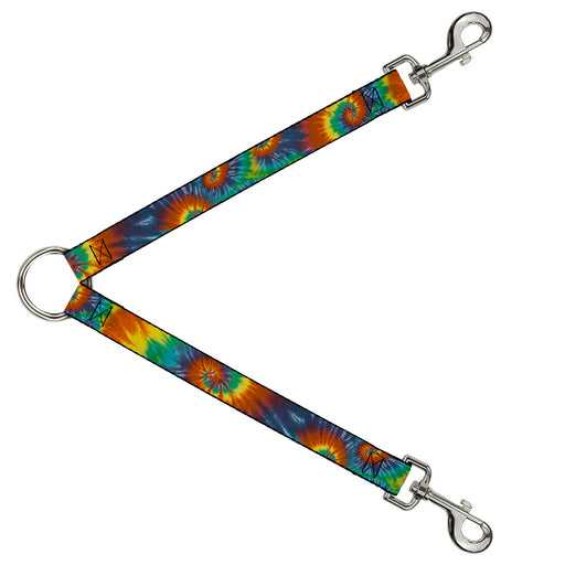 Dog Leash Splitter - Tie Dye Swirl Multi Color Dog Leash Splitters Buckle-Down   