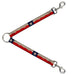 Dog Leash Splitter - Texas Flag CLOSE-UP Distressed Painting Dog Leash Splitters Buckle-Down   