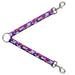 Dog Leash Splitter - Unicorns/Rainbows w/Stripes Purple Dog Leash Splitters Buckle-Down   