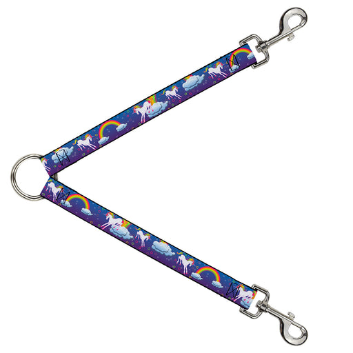Dog Leash Splitter - Unicorns/Rainbows/Stars Blue/Purple Dog Leash Splitters Buckle-Down   