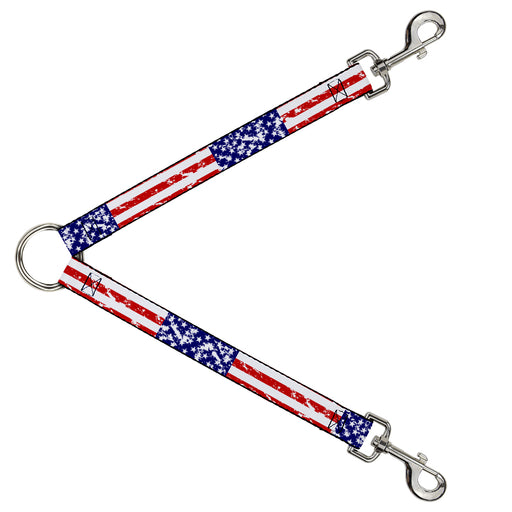 Dog Leash Splitter - United States Flags Weathered Dog Leash Splitters Buckle-Down   