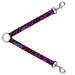 Dog Leash Splitter - Voodoo Black/Pink/Blue Dog Leash Splitters Buckle-Down   