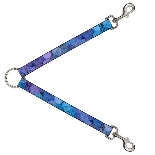 Dog Leash Splitter - Vivid Floral Collage3 Blues/Purples Dog Leash Splitters Buckle-Down   