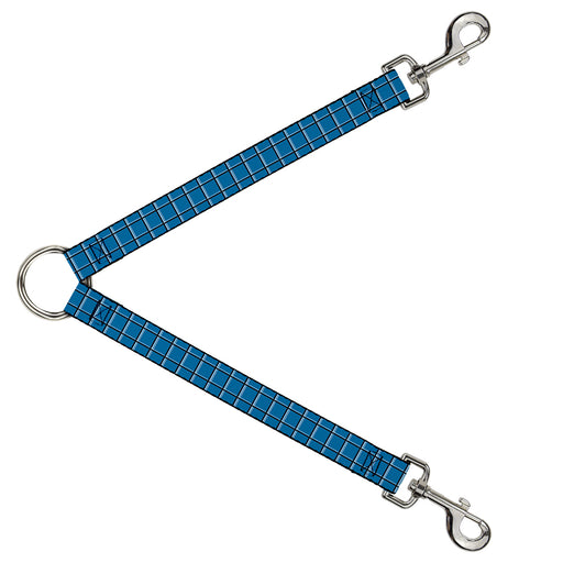 Dog Leash Splitter - Wire Grid Turquoise/Gray/White Dog Leash Splitters Buckle-Down   