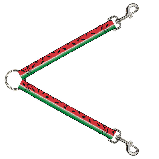 Dog Leash Splitter - Watermelon Stripe Red/Green/Black Dog Leash Splitters Buckle-Down   