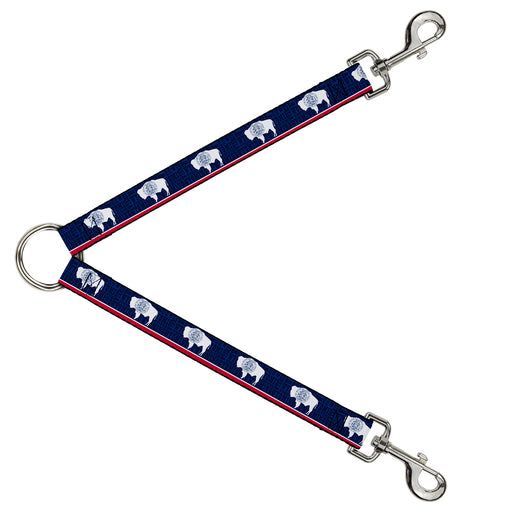 Dog Leash Splitter - Wyoming Flags/WYOMING Typography Dog Leash Splitters Buckle-Down   