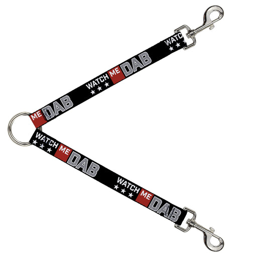 Dog Leash Splitter - WATCH ME DAB/Stars Black/Red/White/Crackle Gray Dog Leash Splitters Buckle-Down   