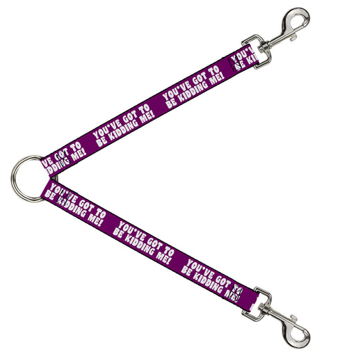 Dog Leash Splitter - YOU'VE GOT TO BE KIDDING ME! Purple/White Dog Leash Splitters Buckle-Down   