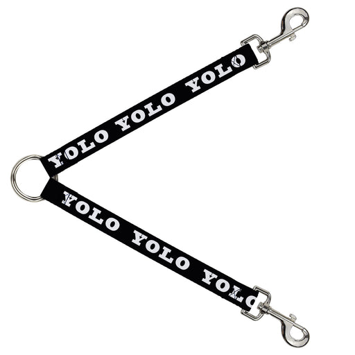 Dog Leash Splitter - YOLO Bold Black/White Dog Leash Splitters Buckle-Down   