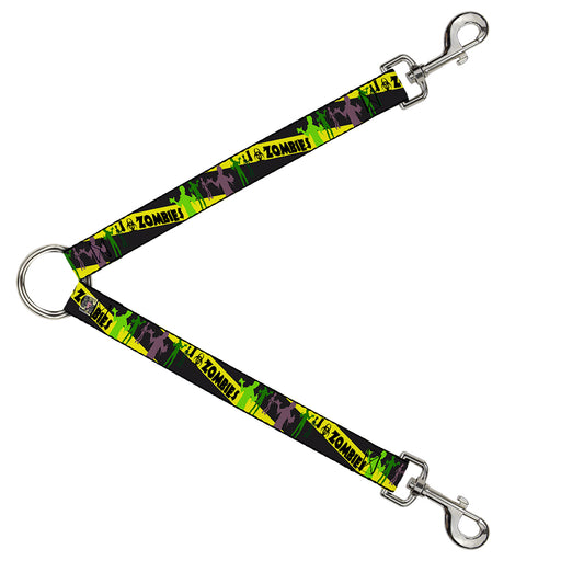 Dog Leash Splitter - Zombies Biohazard Black/Yellow/Green Dog Leash Splitters Buckle-Down   