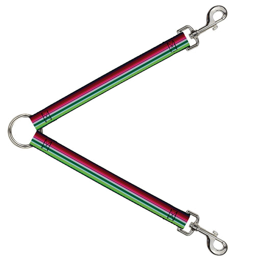 Dog Leash Splitter - Zarape1 Horizontal Red/White/Green Dog Leash Splitters Buckle-Down   