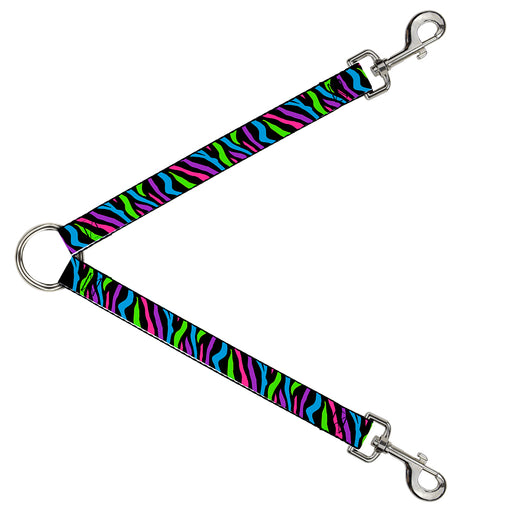 Dog Leash Splitter - Zebra Black/Blue/Green/Pink/Purple Dog Leash Splitters Buckle-Down   