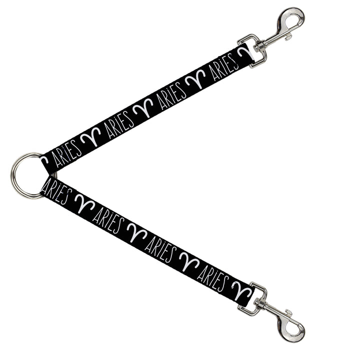 Dog Leash Splitter - Zodiac ARIES/Symbol Black/White Dog Leash Splitters Buckle-Down   