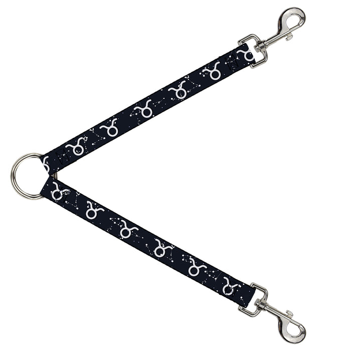 Dog Leash Splitter - Zodiac Taurus Symbol/Constellations Black/White Dog Leash Splitters Buckle-Down   