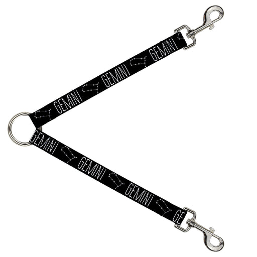 Dog Leash Splitter - Zodiac GEMINI/Constellation Black/White Dog Leash Splitters Buckle-Down   