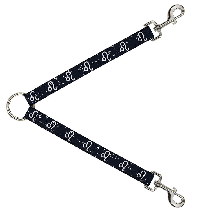 Dog Leash Splitter - Zodiac Leo Symbol/Constellations Black/White Dog Leash Splitters Buckle-Down   