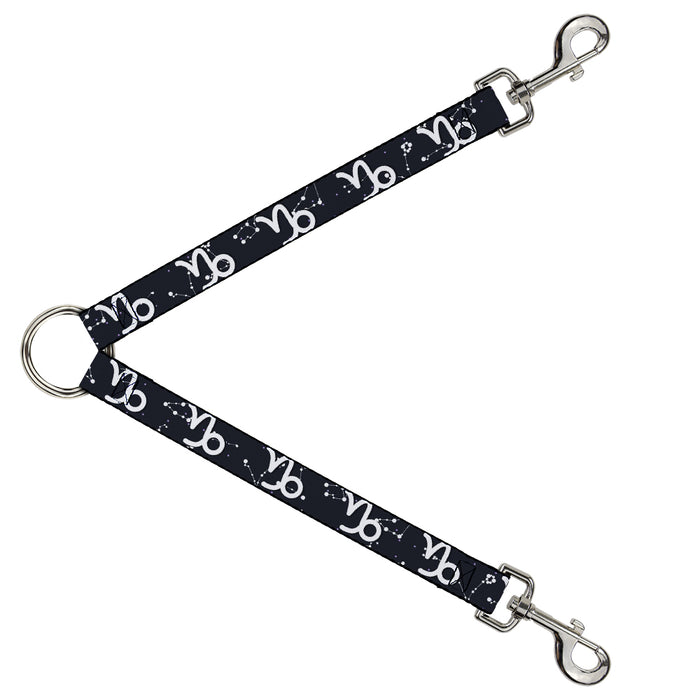 Dog Leash Splitter - Zodiac Capricorn Symbol Constellations Black White Dog Leash Splitters Buckle-Down   