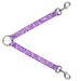 Dog Leash Splitter - Bandana/Skulls White/Purple Dog Leash Splitters Buckle-Down   