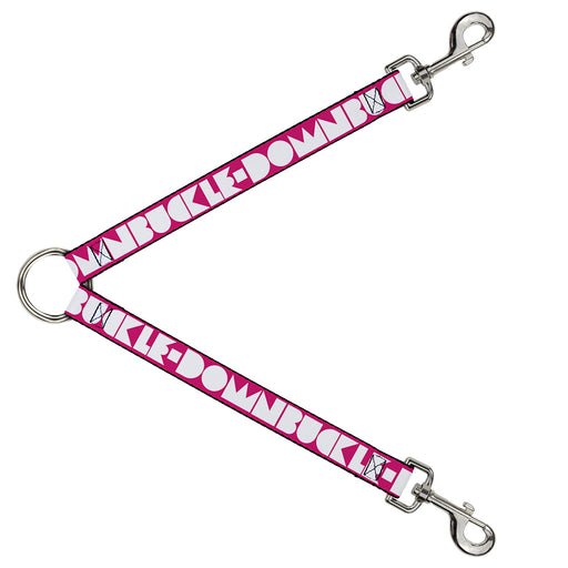 Dog Leash Splitter - BUCKLE-DOWN Shapes Hot Pink/White Dog Leash Splitters Buckle-Down   
