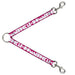 Dog Leash Splitter - BUCKLE-DOWN Shapes Hot Pink/White Dog Leash Splitters Buckle-Down   